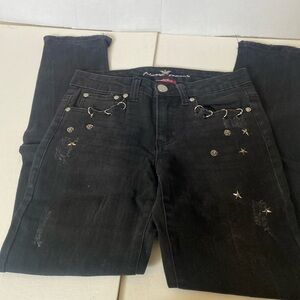 NWOT & Vintage Almost Famous Black Distressed Skinny Jeans